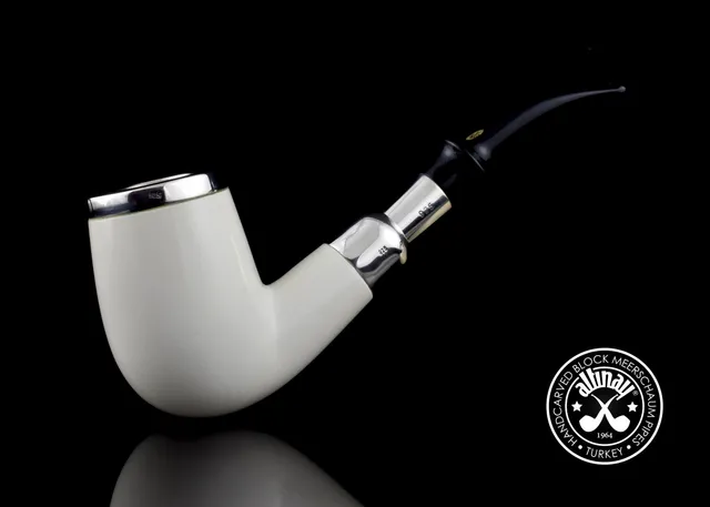 altinay-translucent-top-silver-billiard-meerschaumpfeife-spigot-a image 1