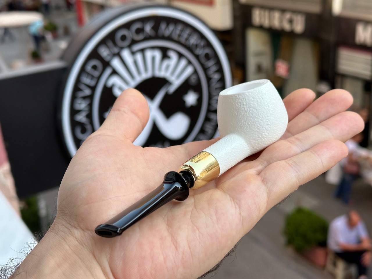 altinay-spigot-apple-brass-army-meerschaumpfeife image 6