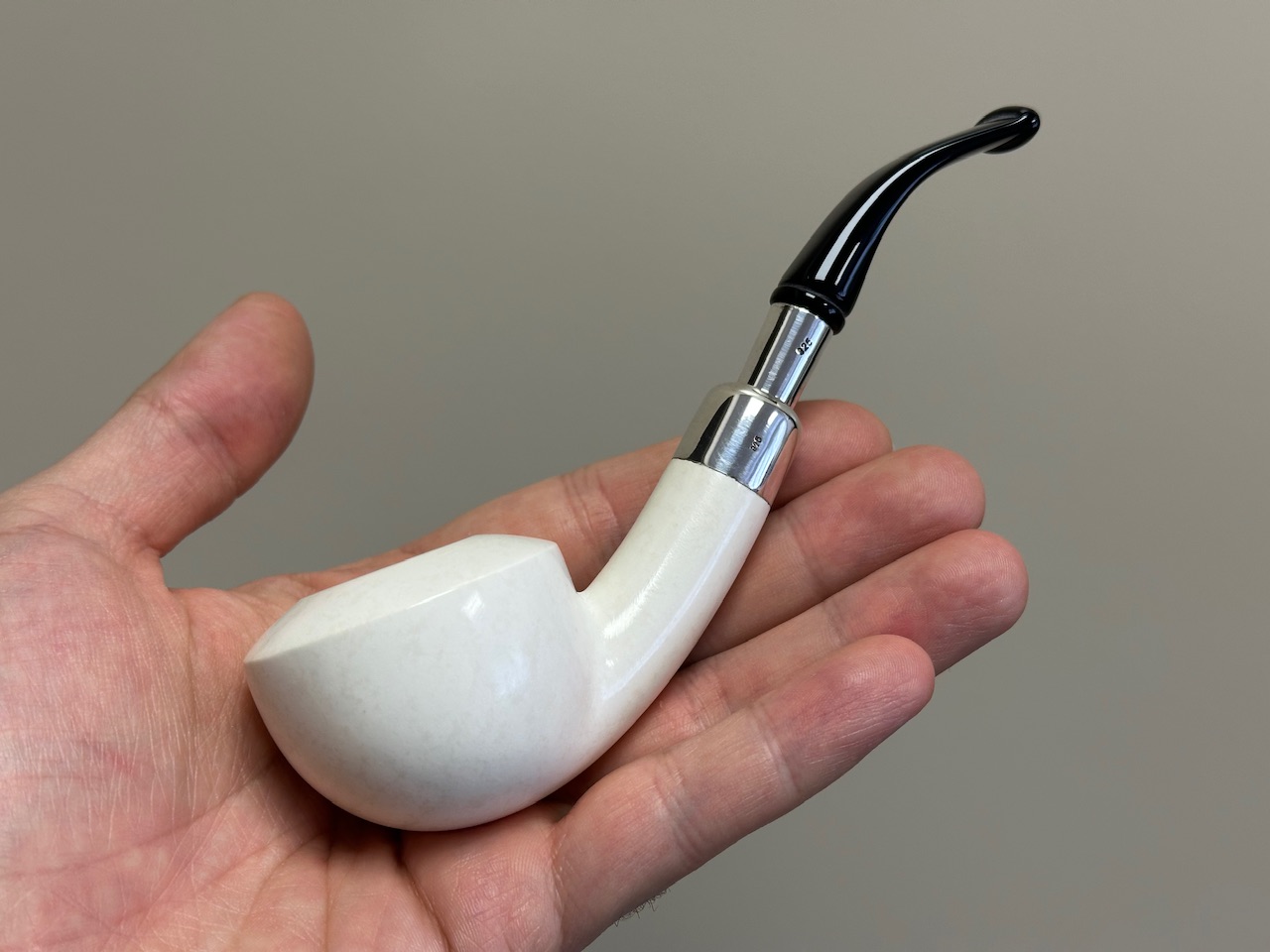 altinay-translucent-dublin-meerschaumpfeife-silver-spigot-a image 1