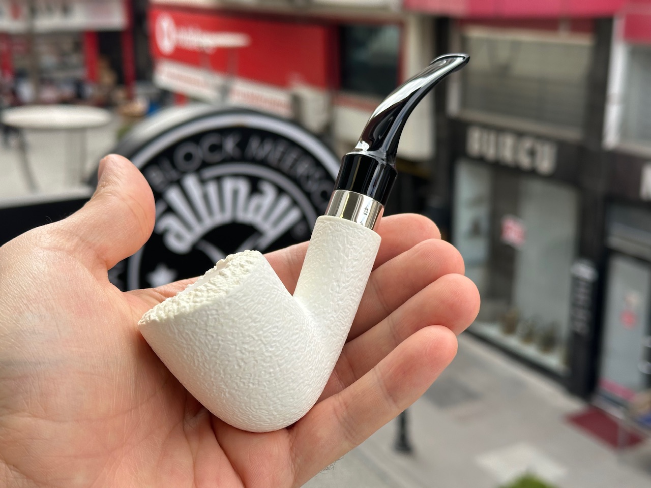 altinay-classic-dublin-meerschaumpfeife-silberring-natur image 1