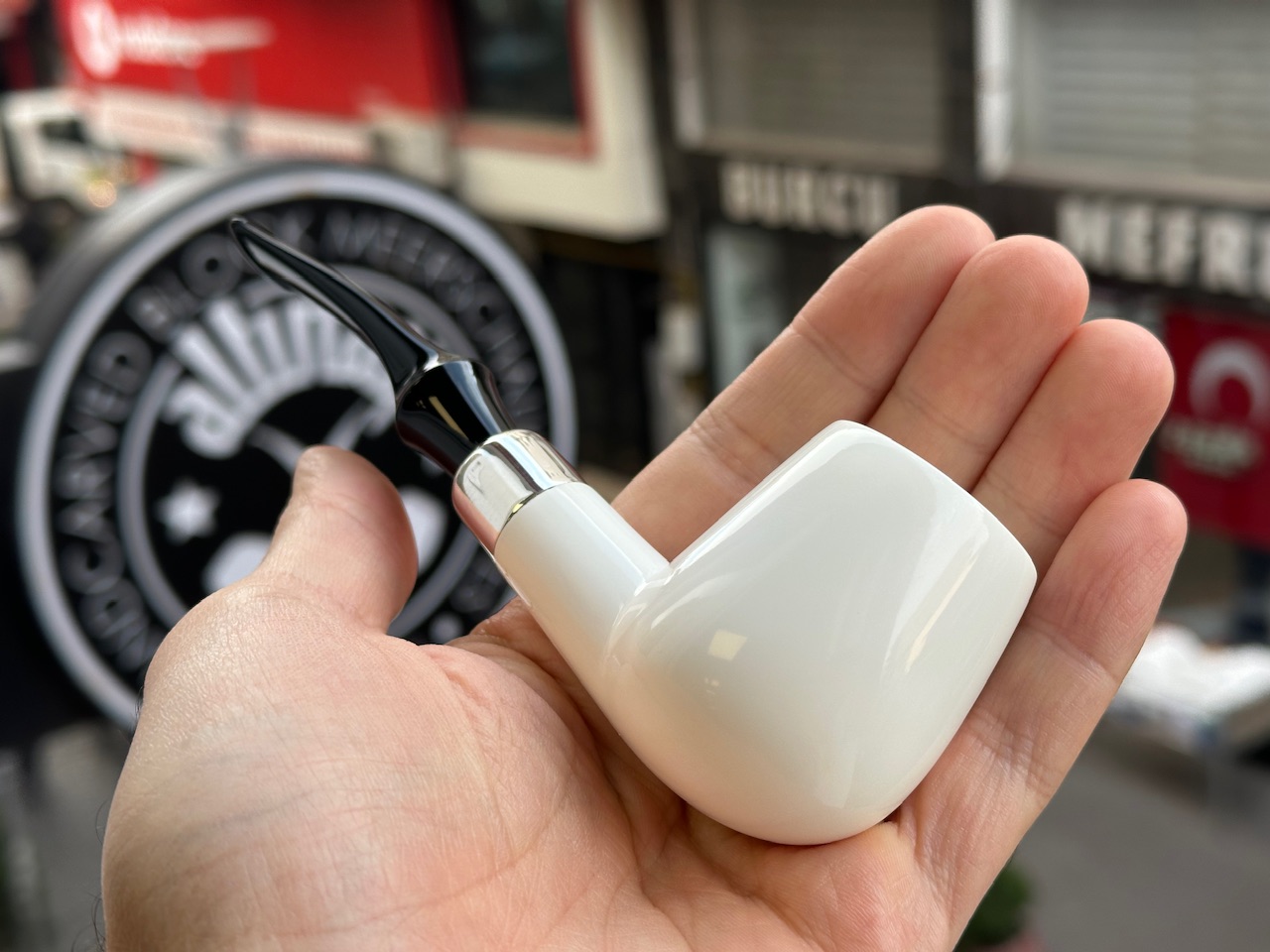 altinay-spigot-billiard-pfeife-silber-army-meerschaum image 4