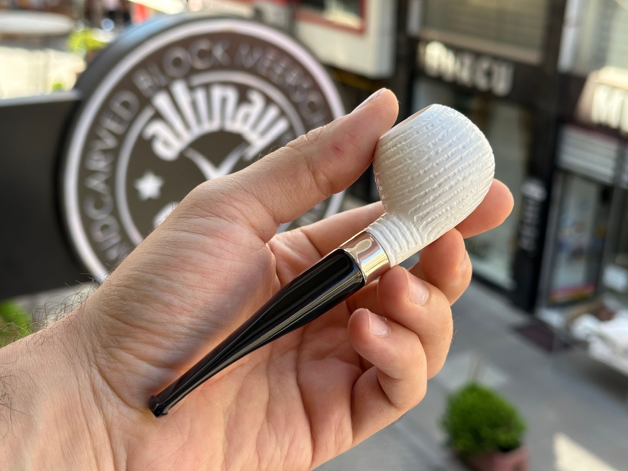 altinay-classic-apple-meerschaumpfeife-mit-silberring image 2