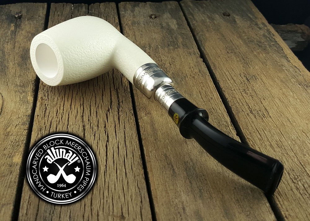 altinay-classic-bent-meerschaumpfeife-silber-mit-etui image 4