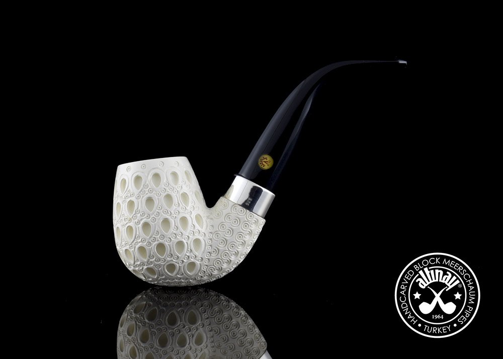 altinay-classic-bent-meerschaumpfeife-gebogen-silberring image 2