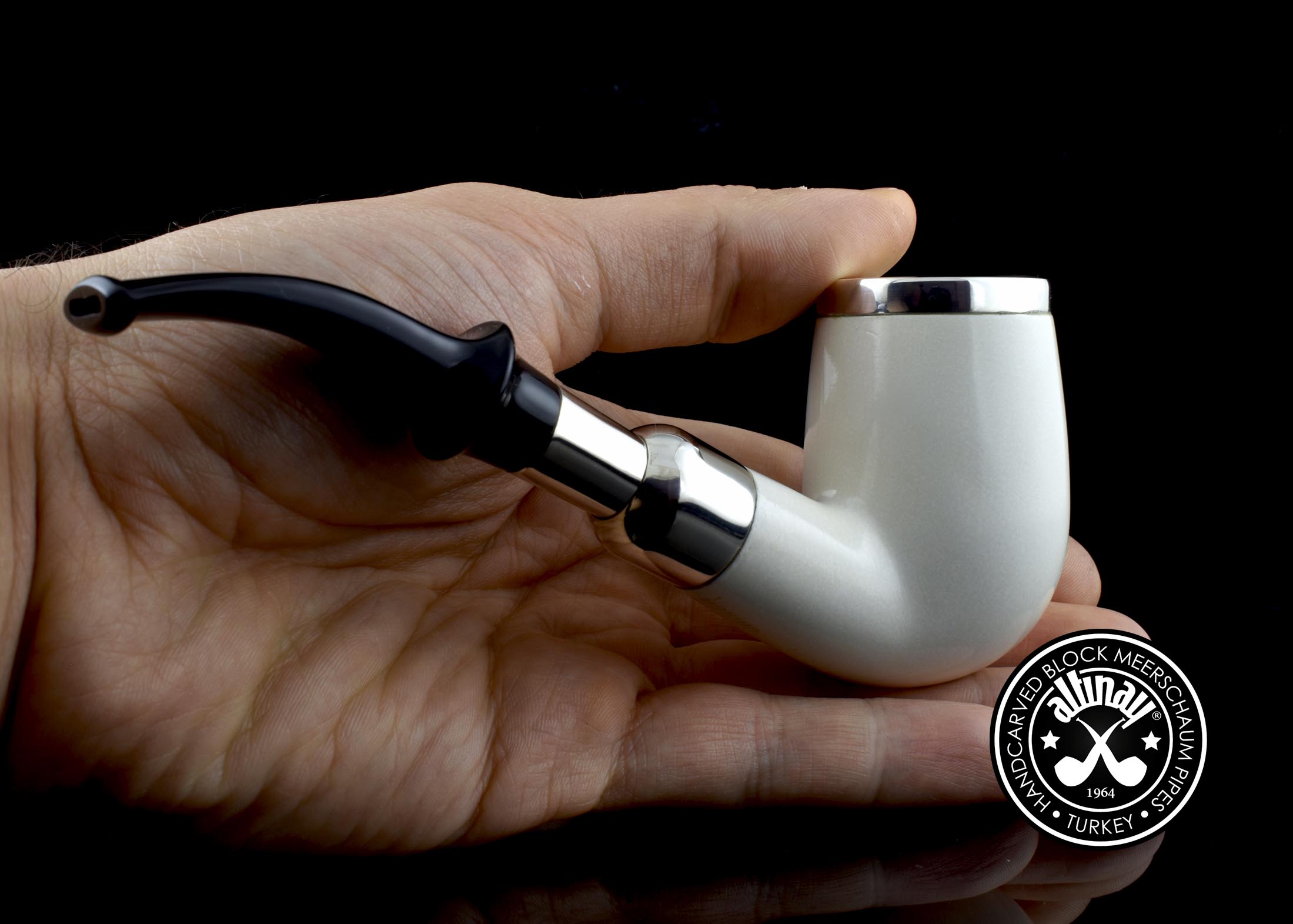 altinay-translucent-top-silver-billiard-meerschaumpfeife-spigot-a image 6