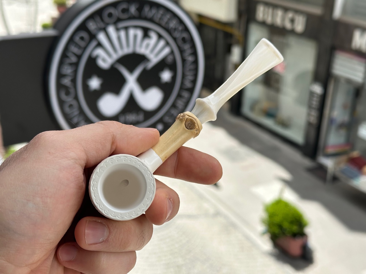 altinay-bamboo-billiard-meerschaumpfeife-handcut-stem image 5