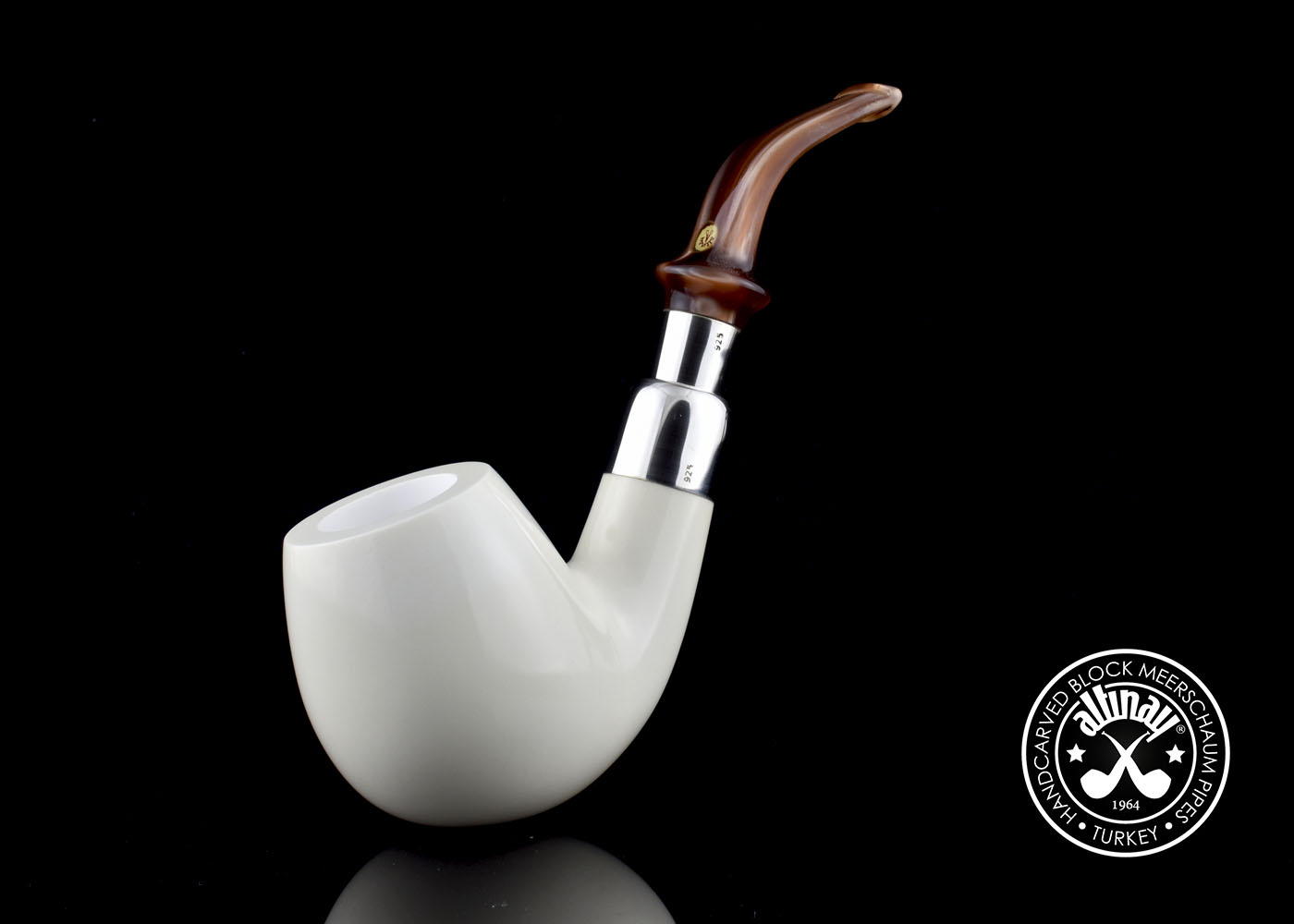 altinay-spigot-brandy-meerschaumpfeife-silver-echt-meerschaum image 2