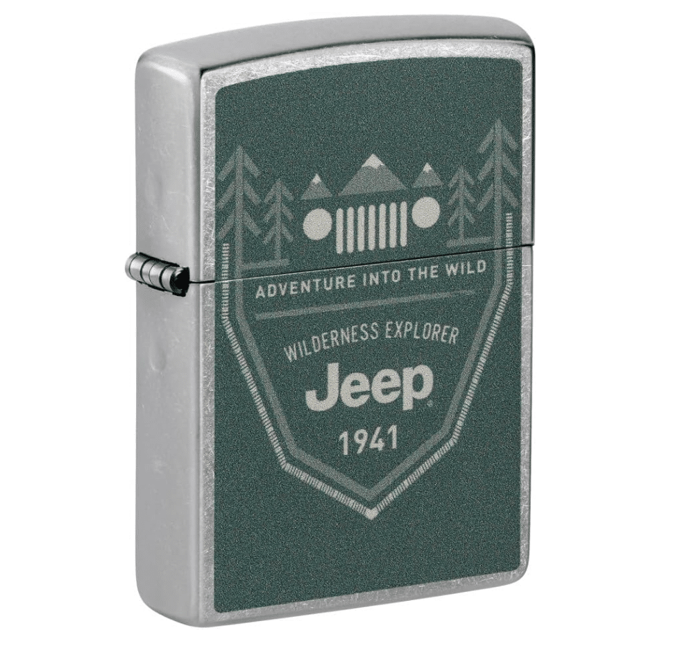 zippo-jeep-street-chrome-benzinfeuerzeug-winddicht-geschenkbox image 1