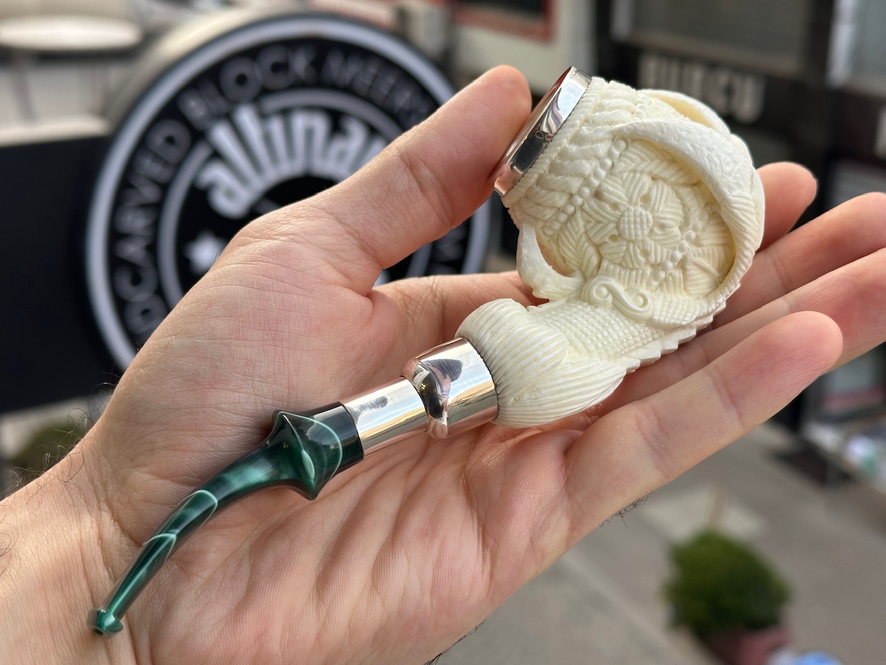 altinay-eagle-s-claw-meerschaumpfeife-silber-spigot-kralle image 2