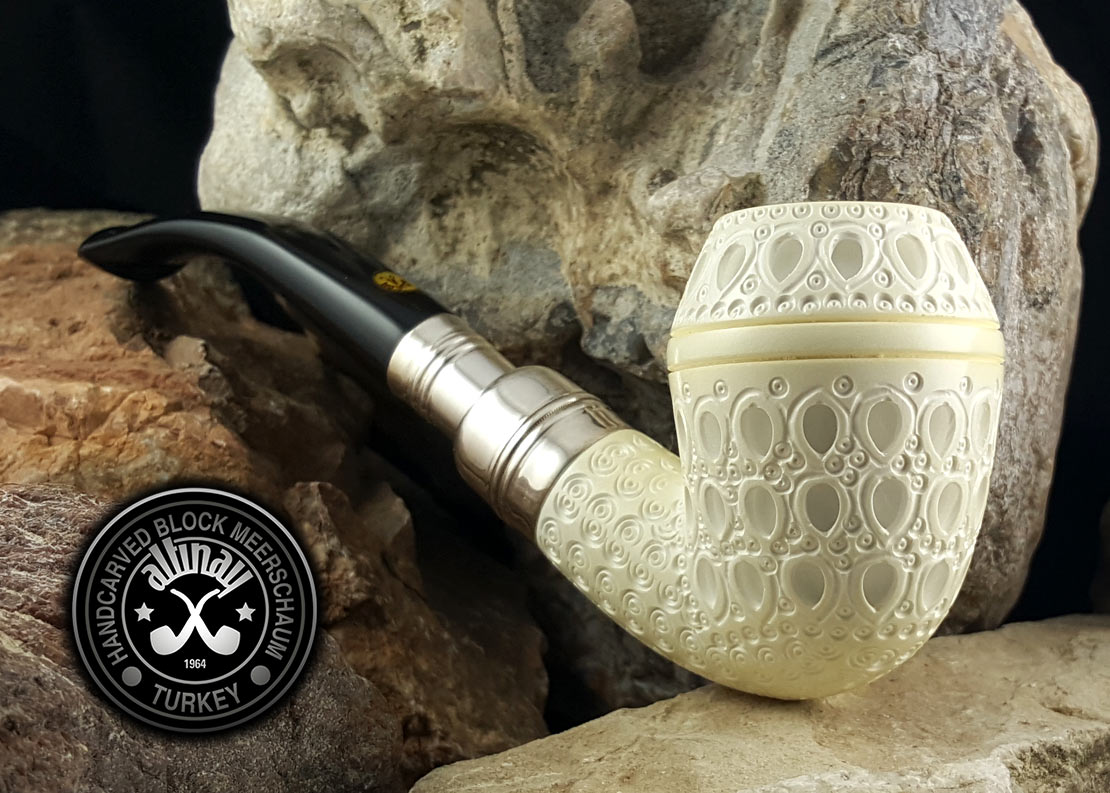 altinay-spigot-army-rhodesian-silver-spigot-pfeife-meerschaum image 1