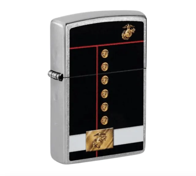 zippo-marines-street-chrome-feuerzeug-color-logo image 1