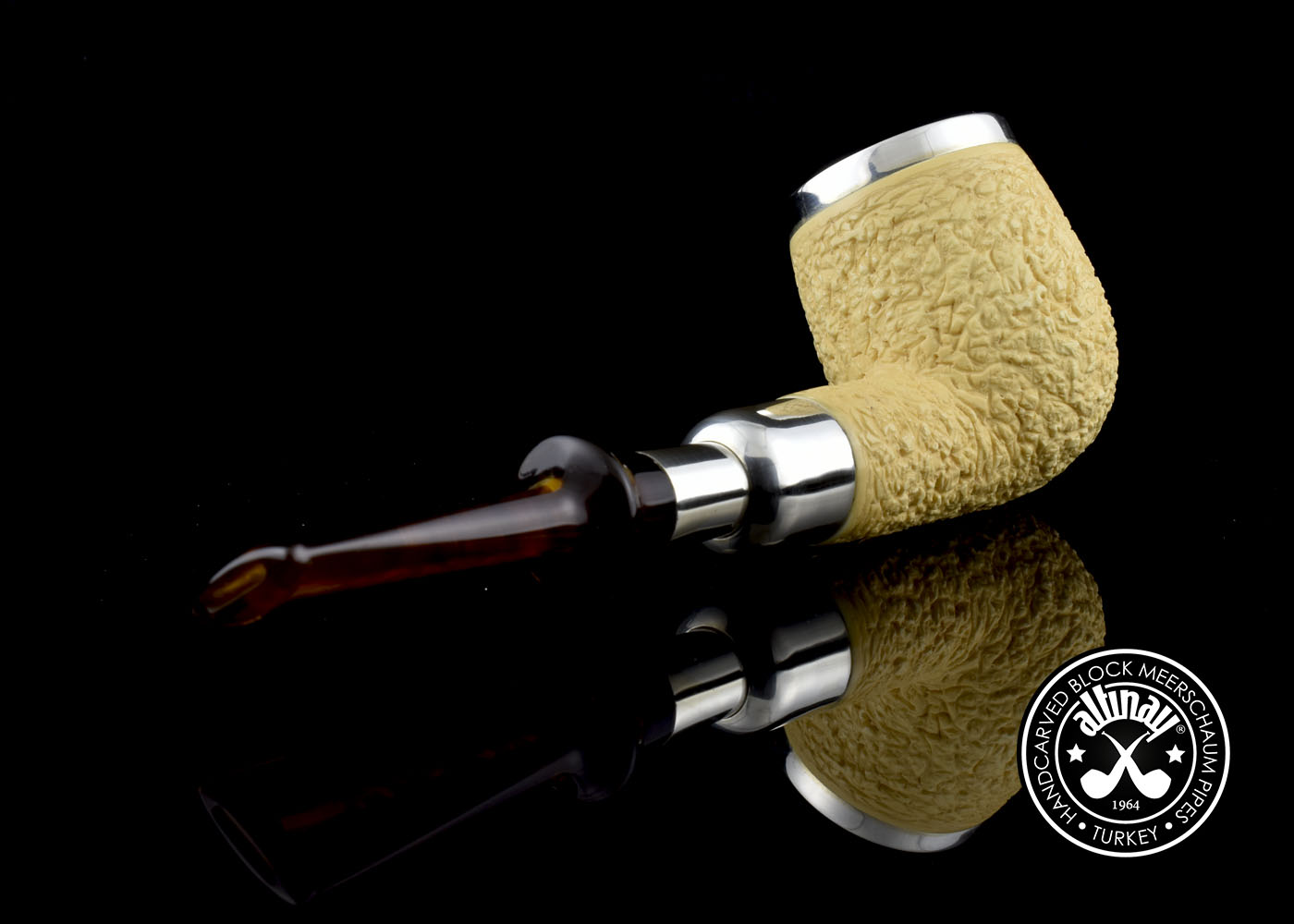 altinay-spigot-army-apple-meerschaumpfeife-silber image 4