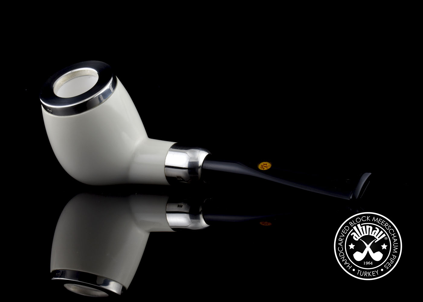altinay-spigot-army-billiard-meerschaumpfeife-top-silber image 5