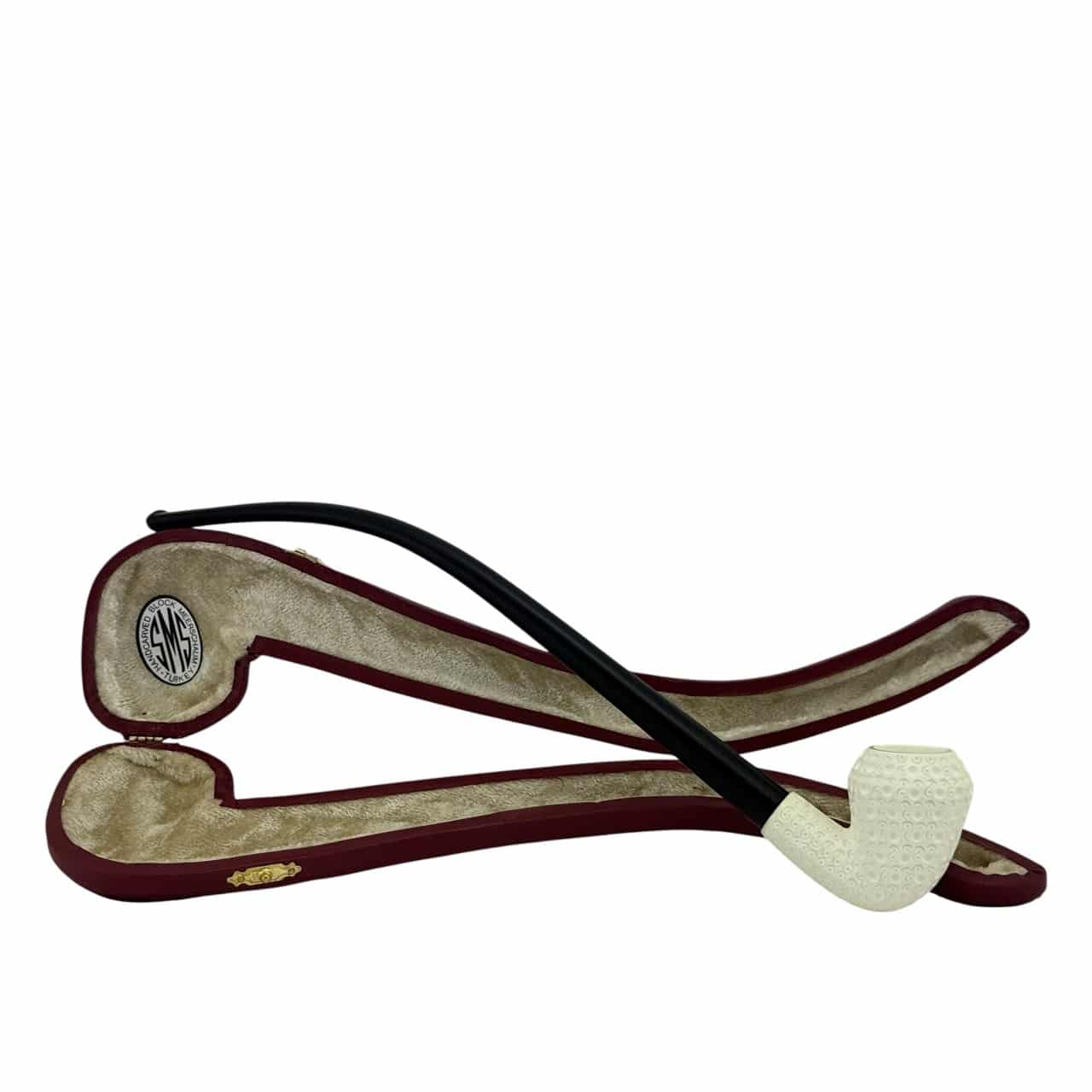sms-meerschaum-pebbled-lattice-meerschaumpfeife-churchwarden image 2