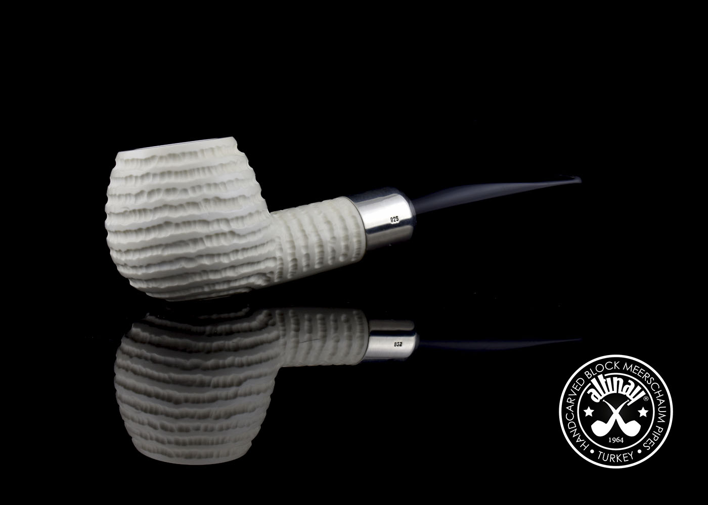 altinay-spigot-army-apple-meerschaumpfeife-silberring image 1