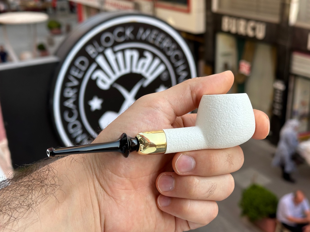 altinay-spigot-apple-brass-army-meerschaumpfeife image 8