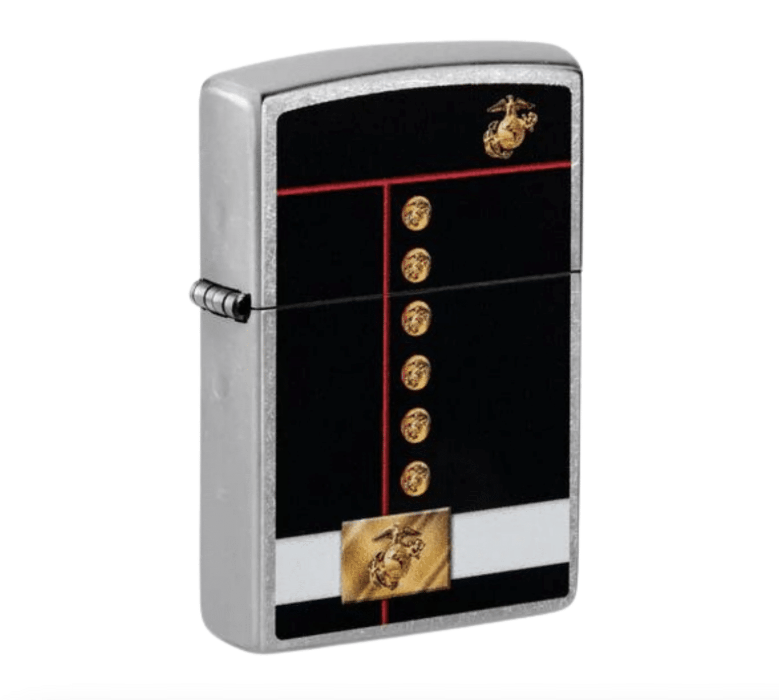 zippo-marines-street-chrome-feuerzeug-color-logo image 1