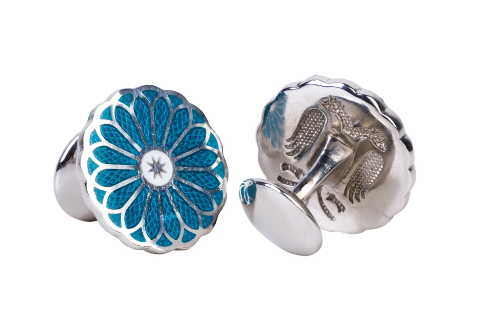 casdagli-peacock-manschettenkn-pfe-silber-blau-emaille image 2