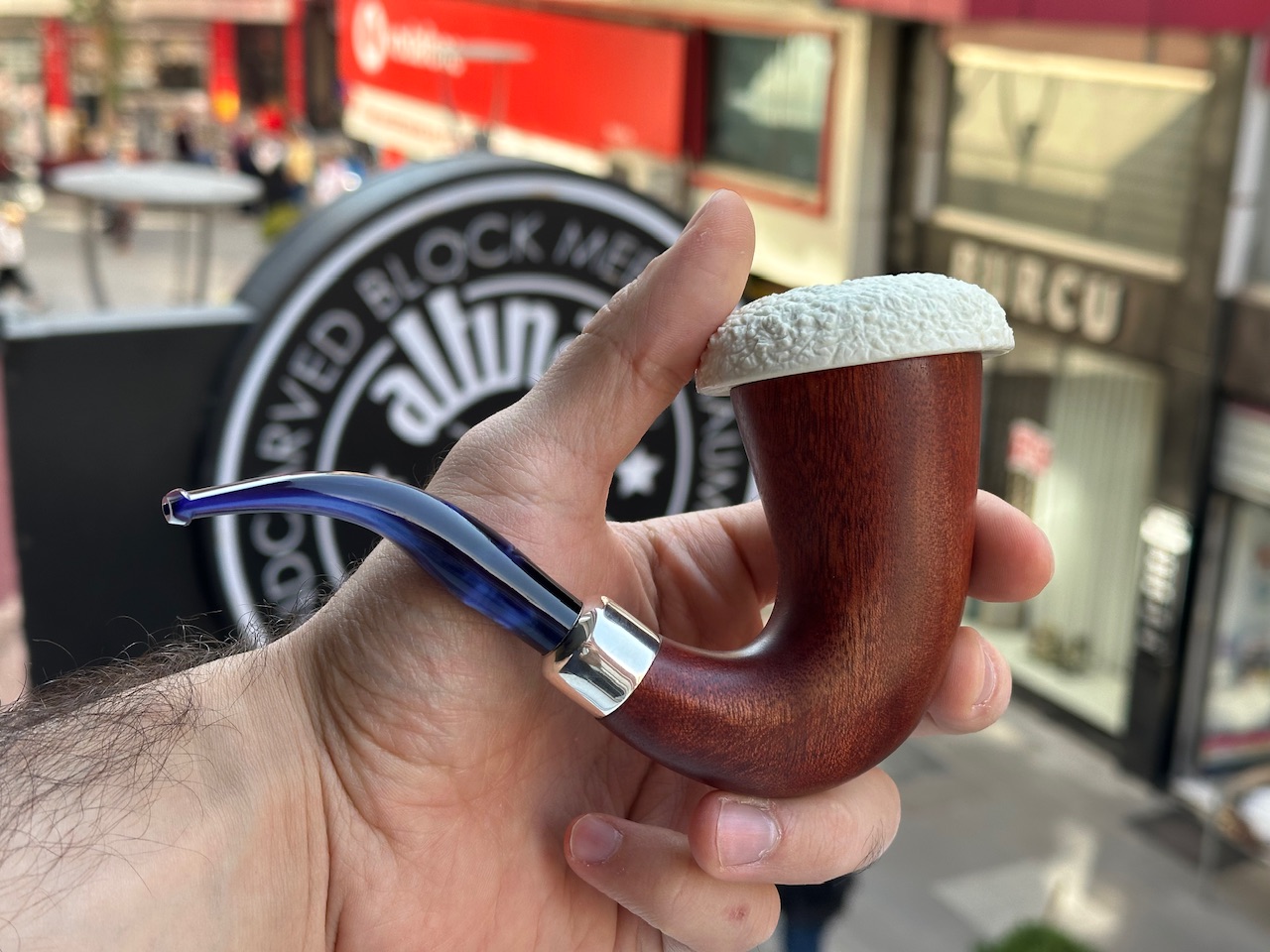 altinay-calabash-mahagoni-meerschaumpfeife-silber-army image 4