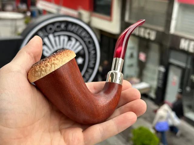 altinay-calabash-mahagoni-tabakpfeife-silber-meerschaum image 1