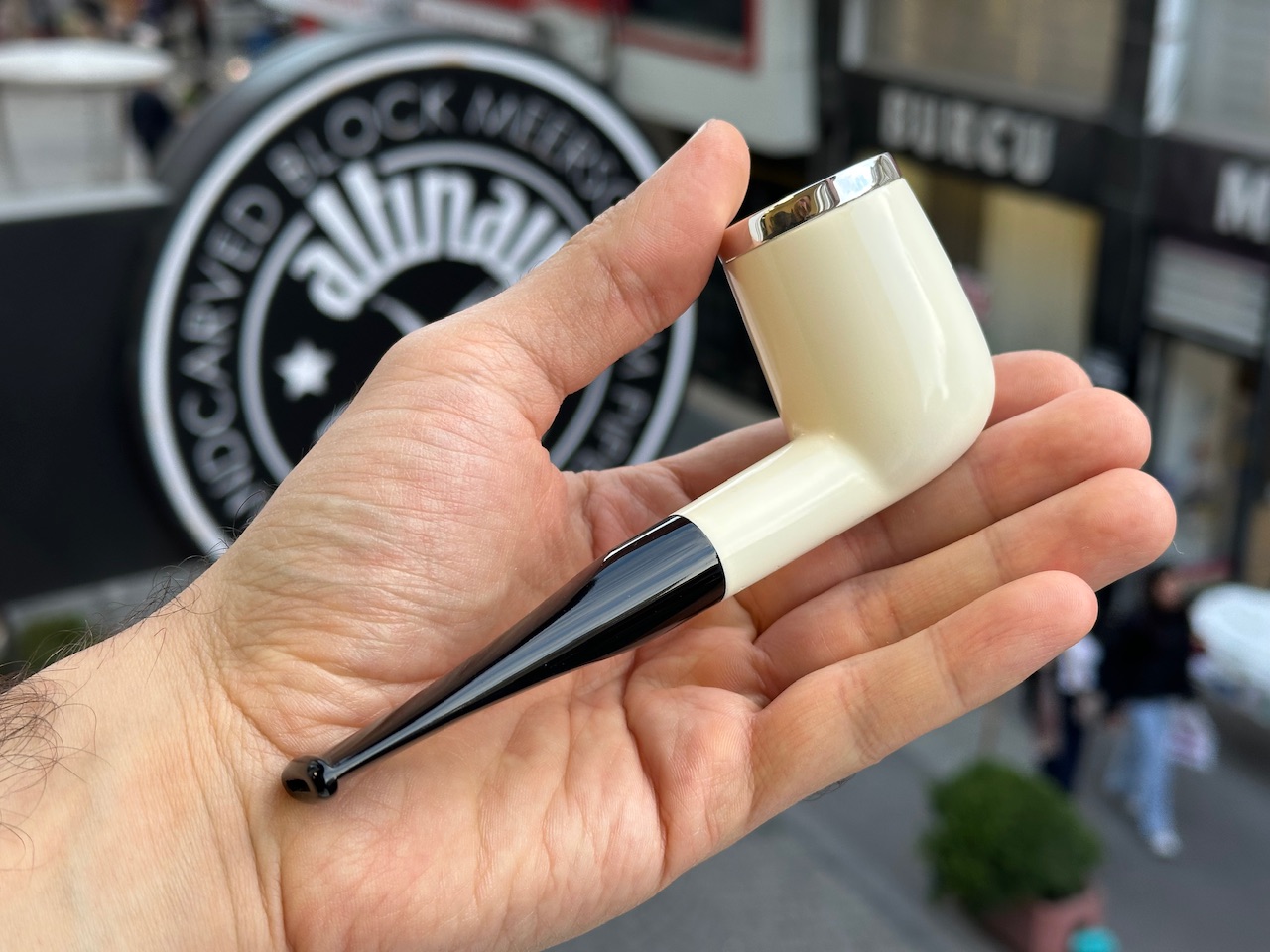 altinay-classic-billiard-meerschaumpfeife-silberkappe image 2