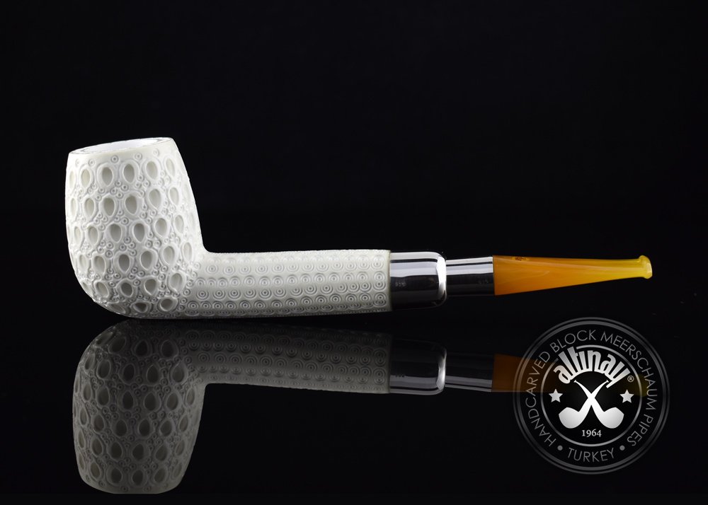 altinay-spigot-lovat-15159-latticed-meerschaumpfeife-silber image 3