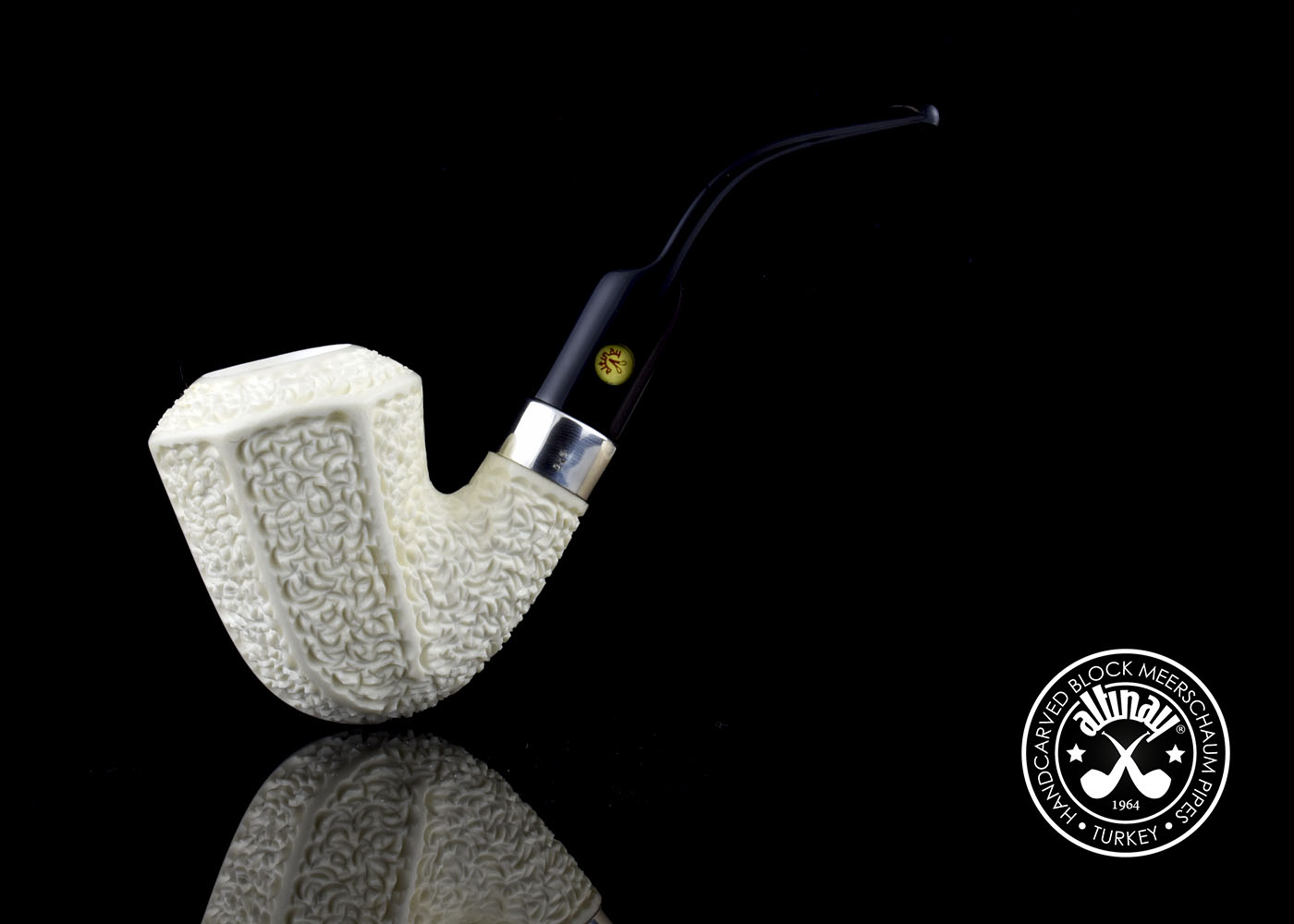 altinay-classic-panel-meerschaumpfeife-mit-silberring image 2