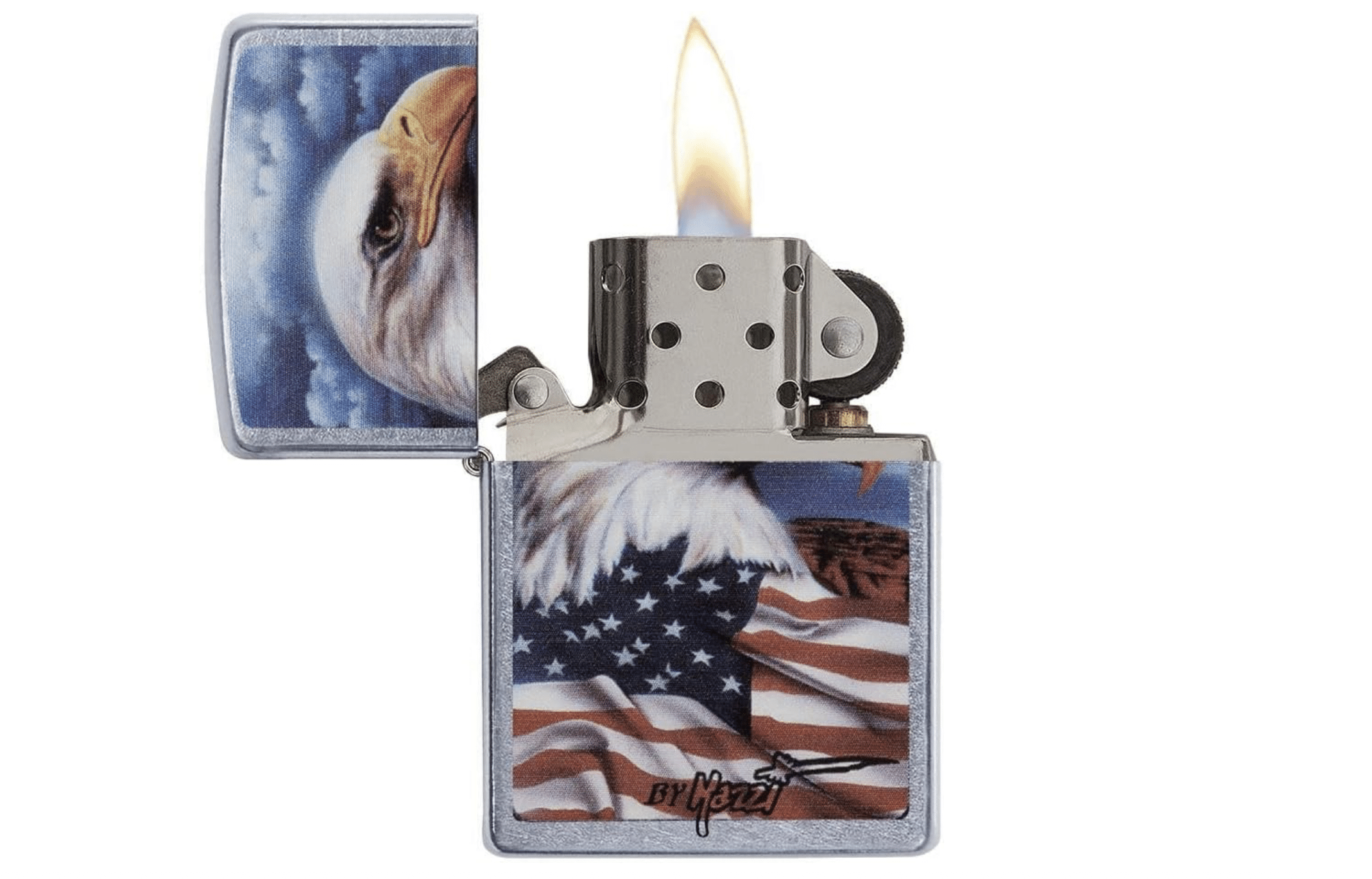 zippo-eagle-benzinfeuerzeug-sturmfeuerzeug-metall image 2