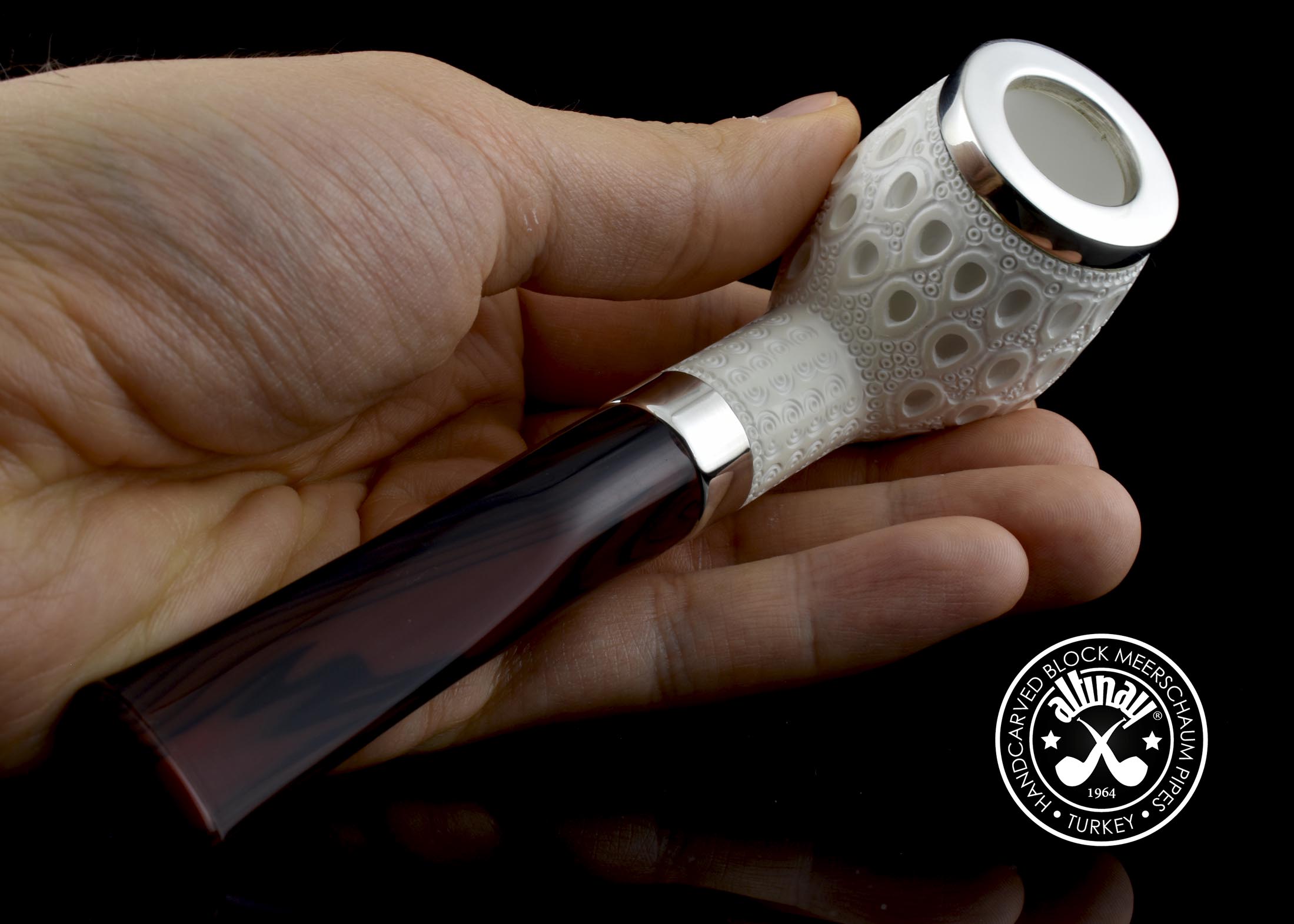 altinay-classic-apple-meerschaumpfeife-mit-silberband image 3
