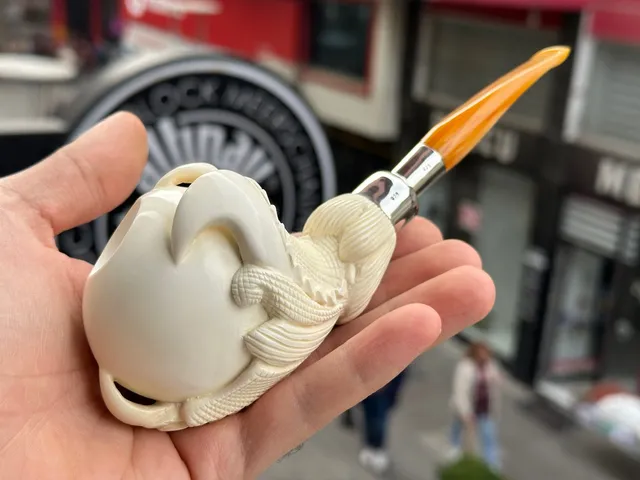 altinay-eagle-s-claw-silber-spigot-meerschaumpfeife image 1