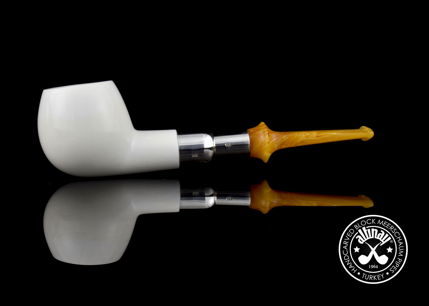 altinay-spigot-prince-meerschaumpfeife-silber image 3