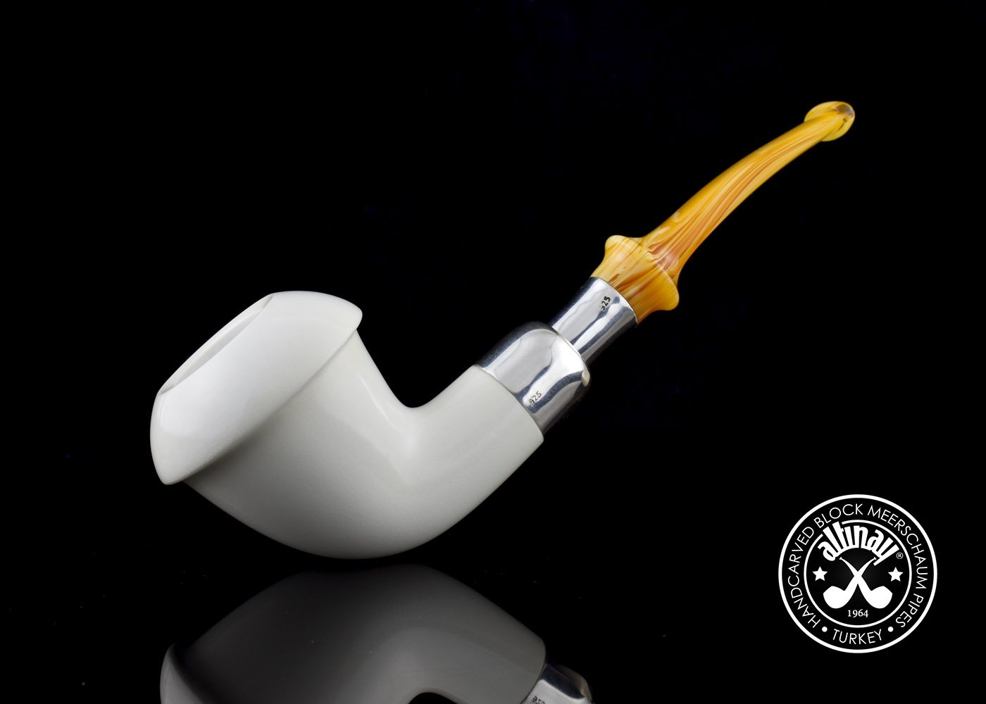 altinay-calabash-silver-spigot-meerschaumpfeife-natur-silber image 3