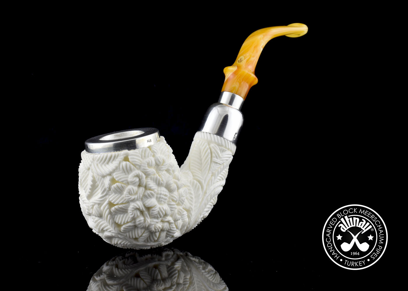 altinay-spigot-apple-meerschaumpfeife-silber-rund image 1