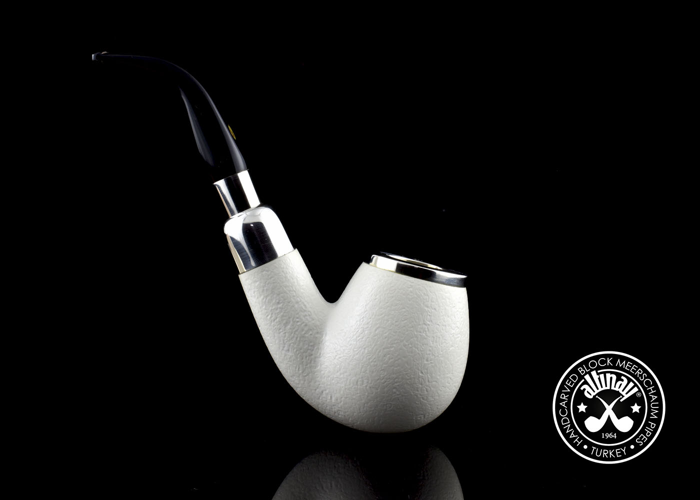 altinay-spigot-bent-brandy-meerschaumpfeife-silber-gebogen image 4
