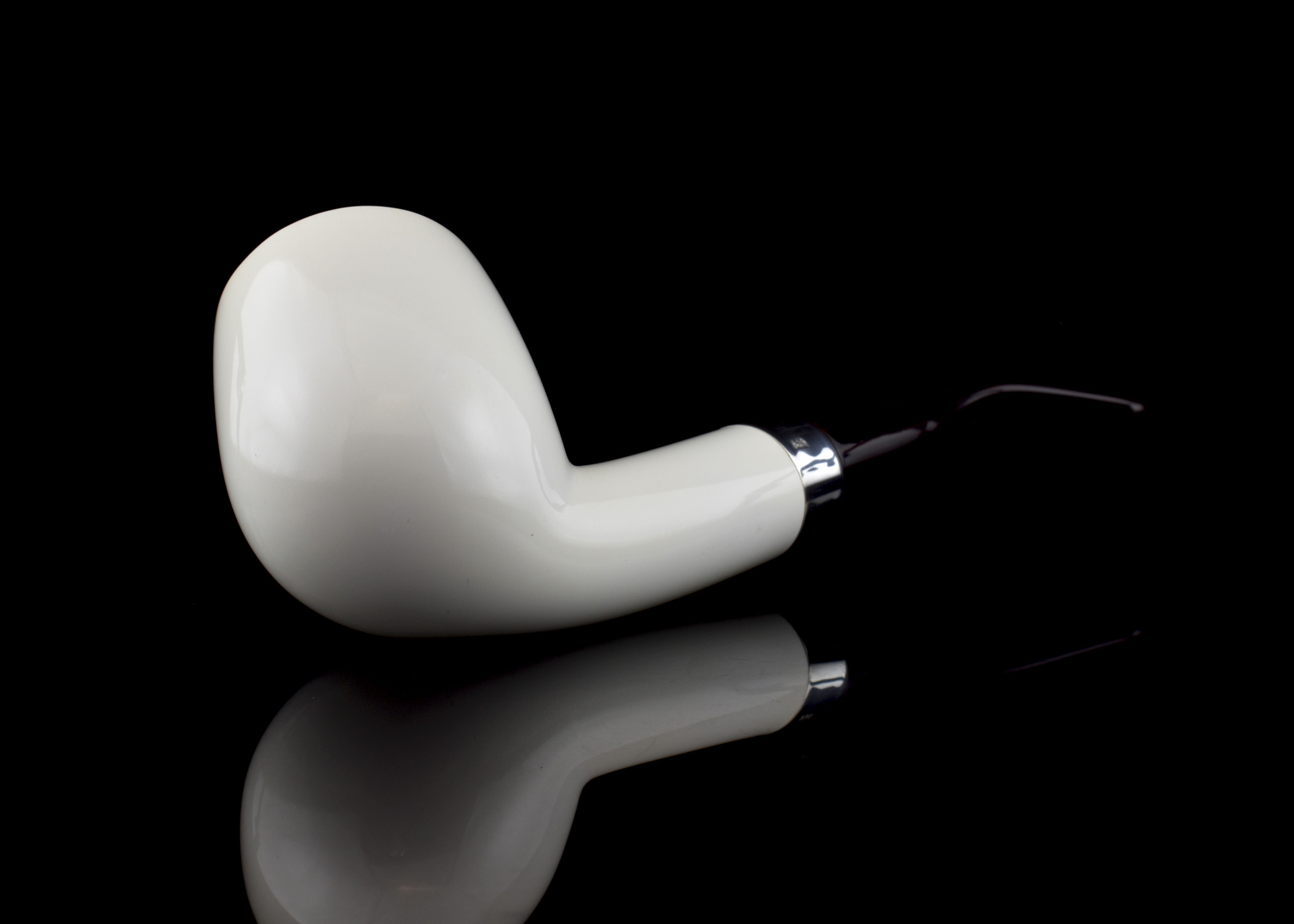 altinay-classic-bent-billiard-meerschaumpfeife-silberring image 4