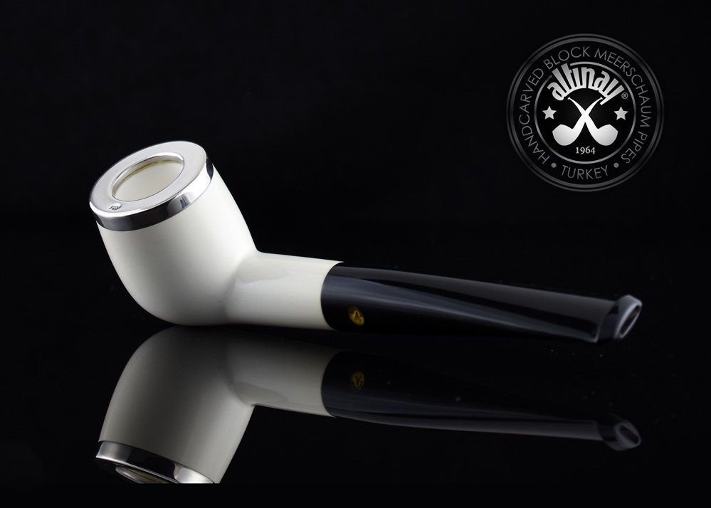 altinay-classic-pot-meerschaumpfeife-silber-kurze-tabakpfeife image 6