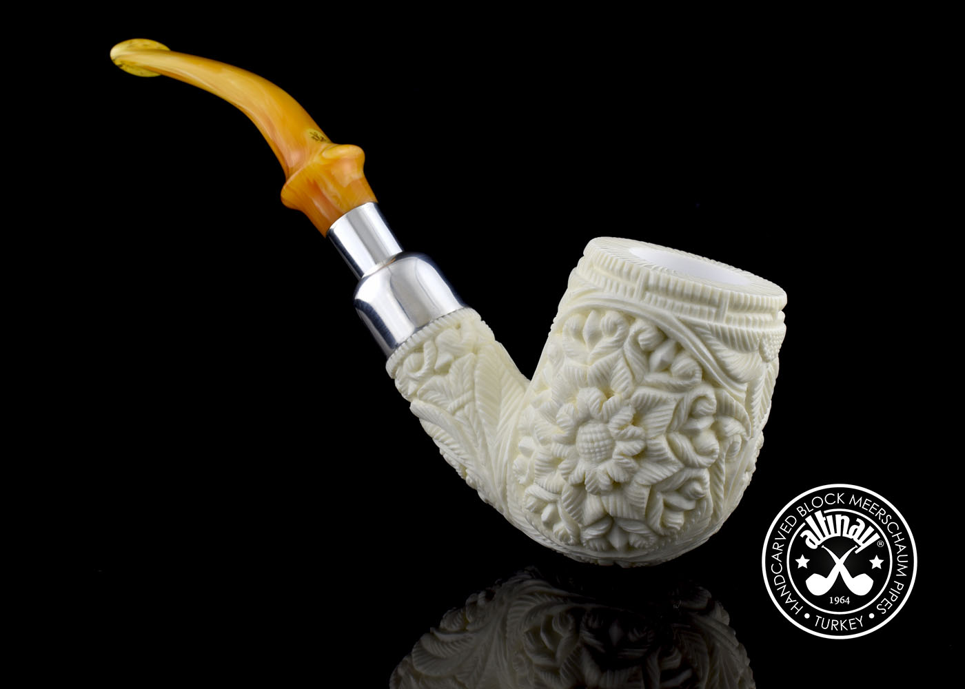 altinay-spigot-billiard-meerschaumpfeife-silber-7 image 3