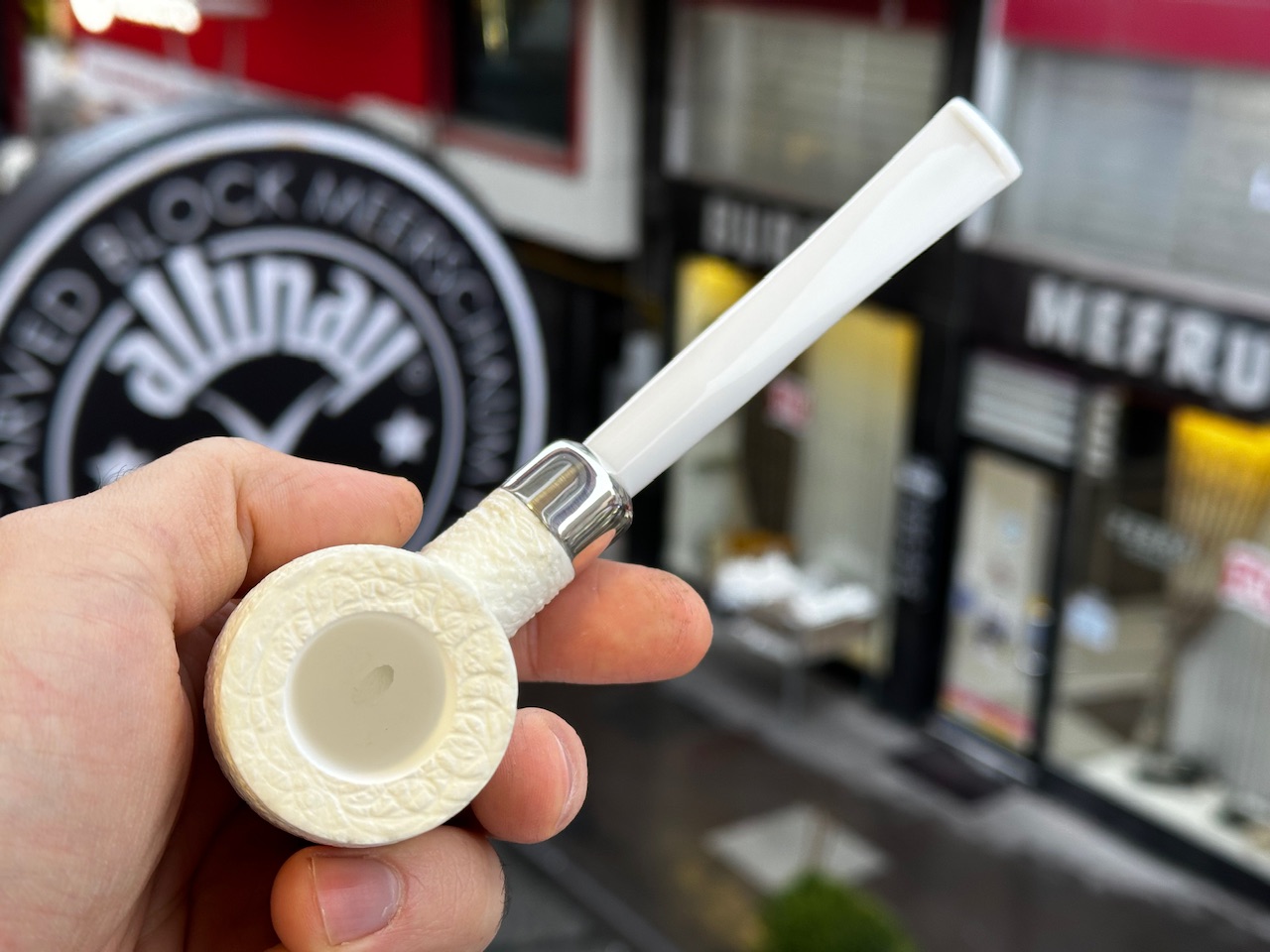 altinay-billiard-silver-army-meerschaumpfeife-silberring image 3