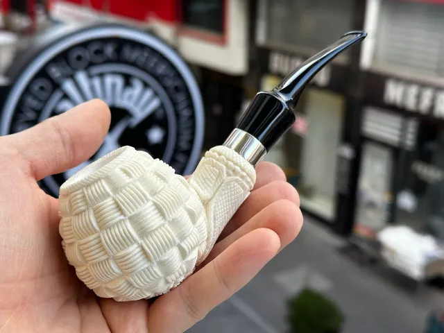 altinay-classic-wicker-apple-silber-meerschaumpfeife-geflochten image 1