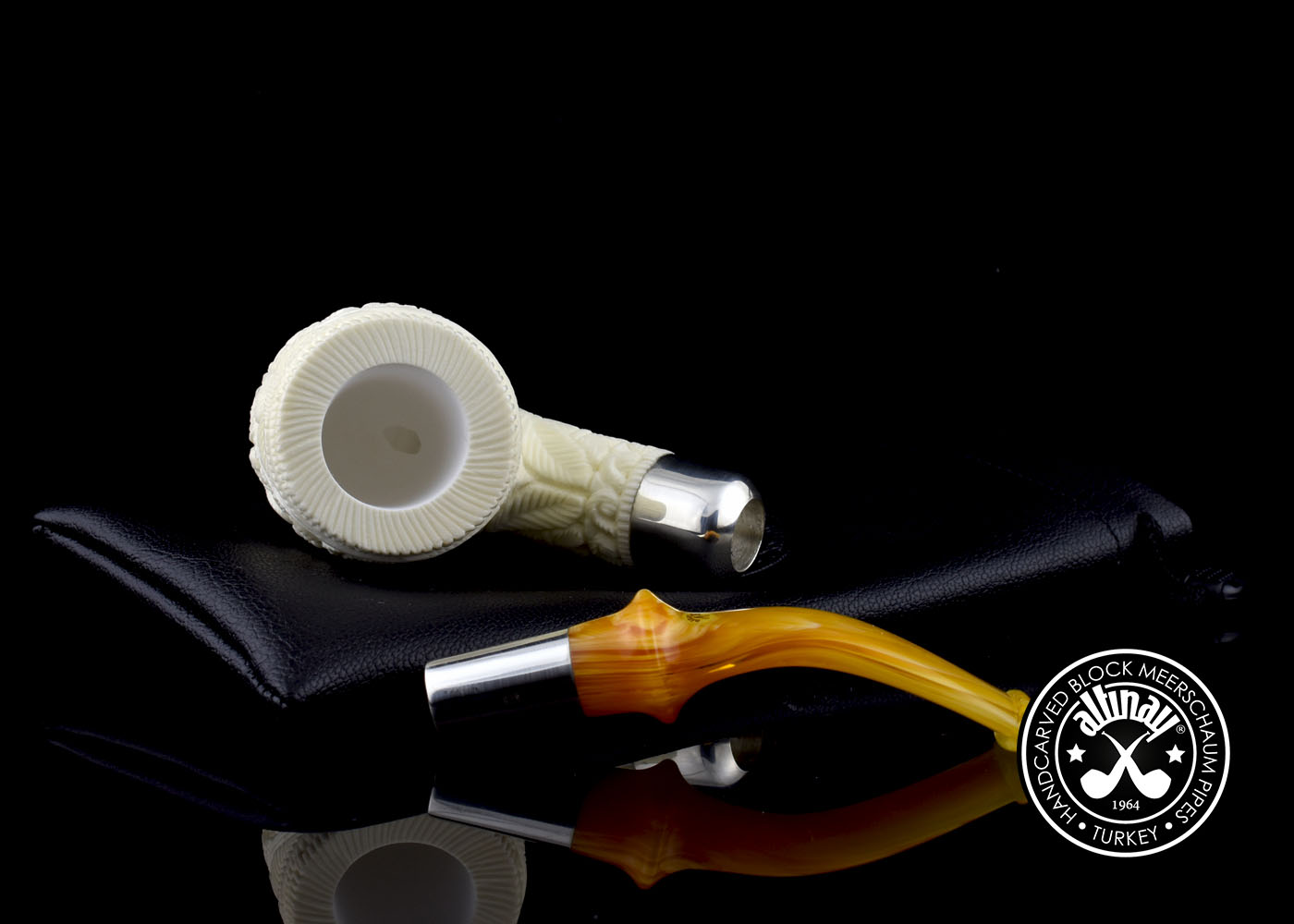 altinay-spigot-billiard-meerschaumpfeife-silber-7 image 8