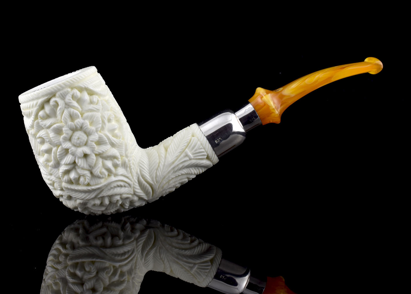 altinay-spigot-xl-billiard-meerschaumpfeife-silber-gro image 2