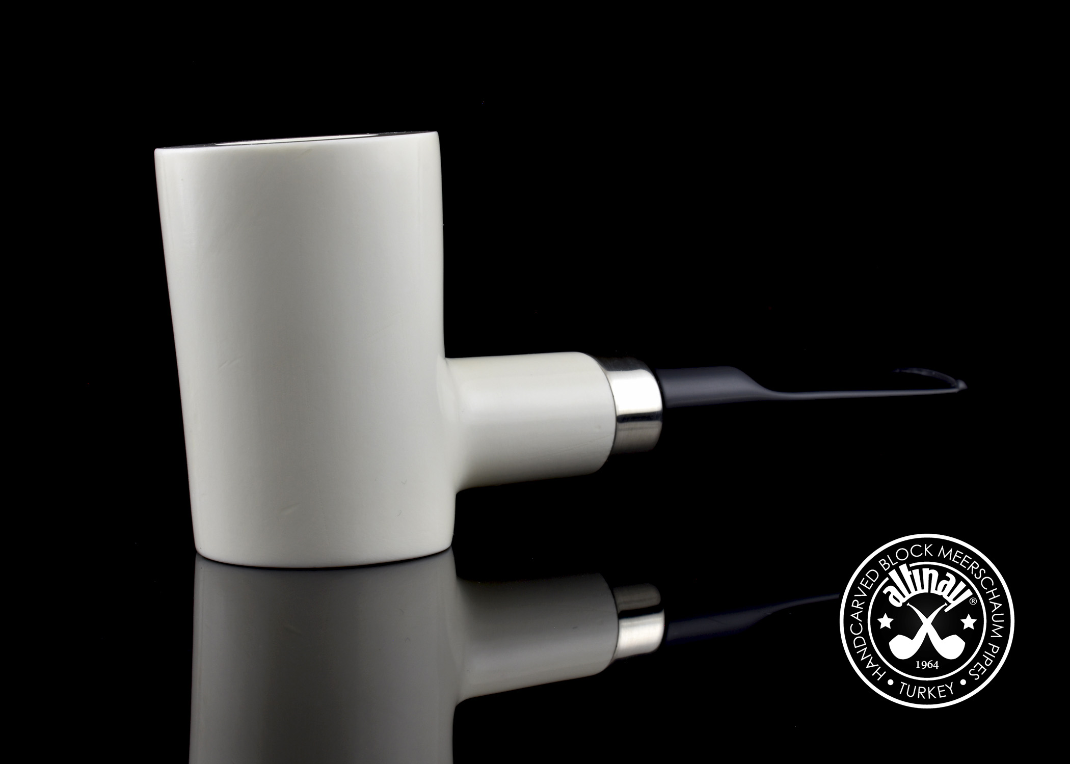 altinay-classic-poker-meerschaumpfeife-silberband image 1