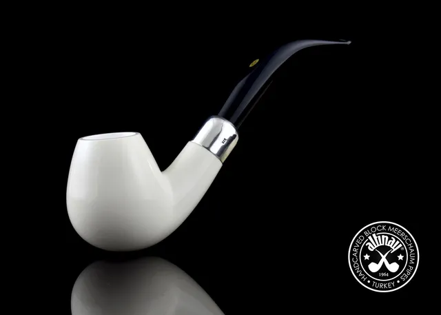 altinay-army-brandy-silber-meerschaumpfeife-gebogen image 1