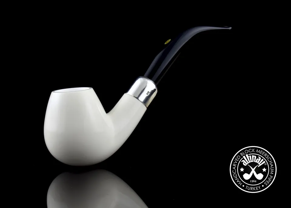 altinay-army-brandy-silber-meerschaumpfeife-gebogen image 1