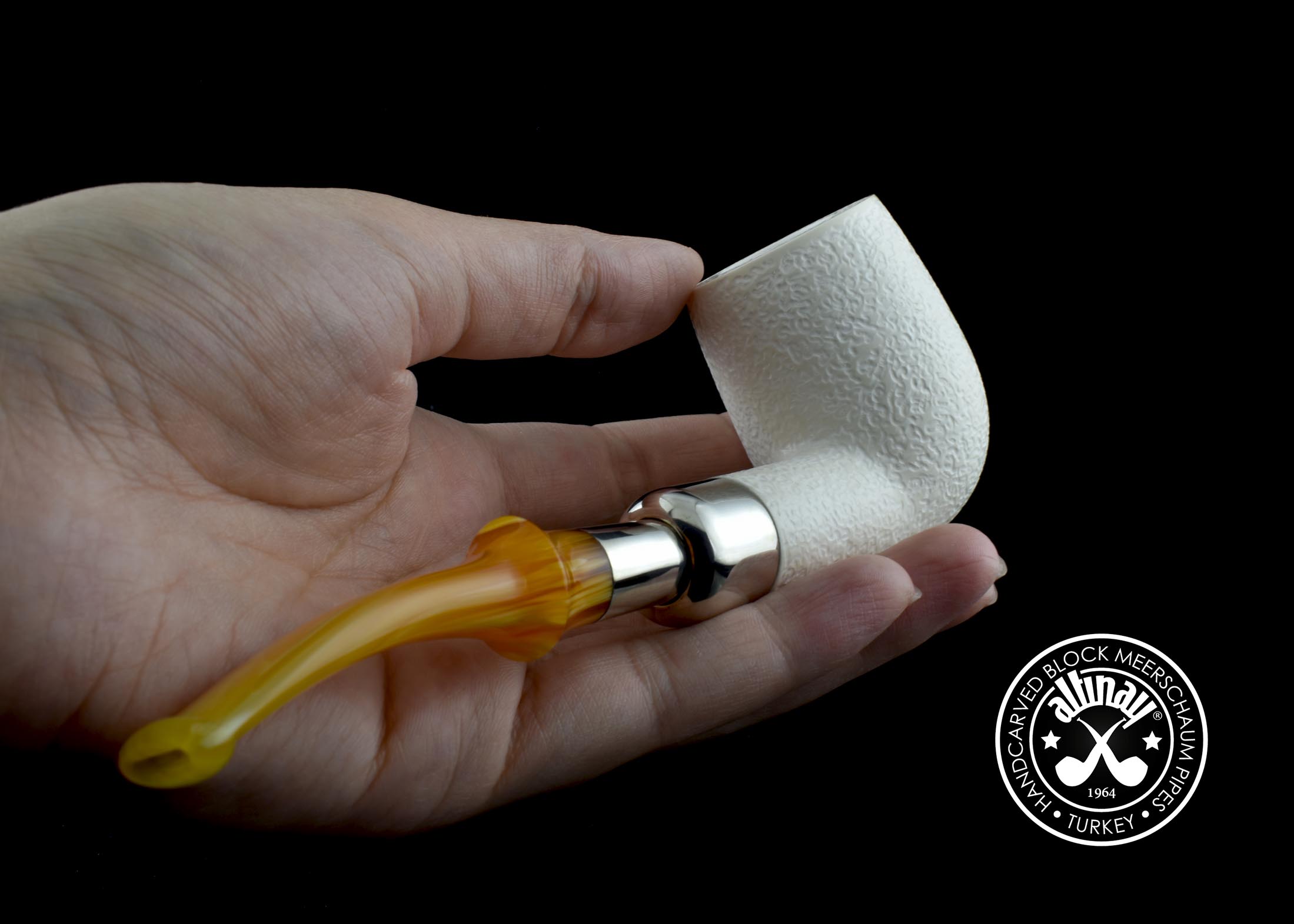 altinay-spigot-billiard-meerschaumpfeife-mit-silberring image 2