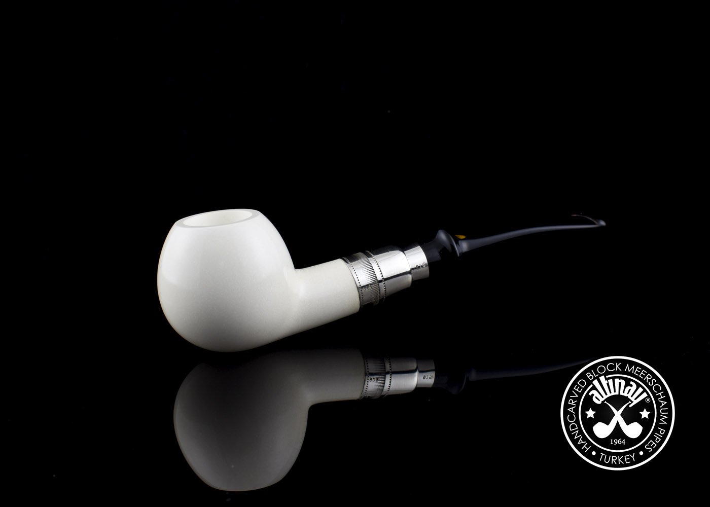 altinay-spigot-diplomat-30534-meerschaumpfeife-silber image 3