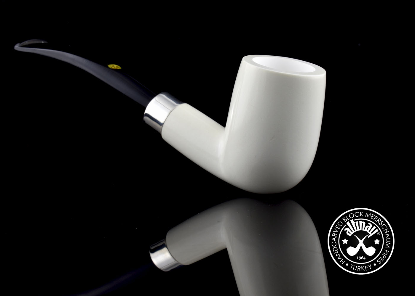 altinay-spigot-billiard-meerschaumpfeife-silber-army-mundst-ck image 3