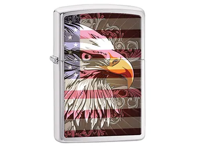 zippo-bald-eagle-feuerzeug-chrom-geb-rstet-usa-flagge image 1