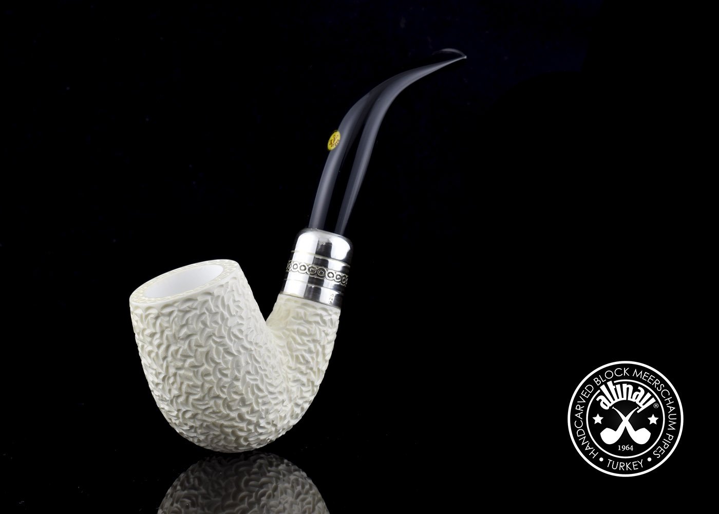 altinay-spigot-army-bent-billiard-tabakpfeife-meerschaum-gebogen image 1