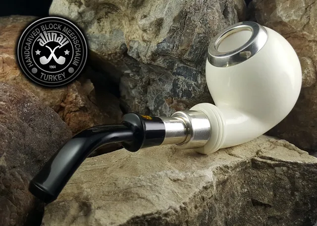 altinay-spigot-danske-meerschaumpfeife-silber-cap image 1